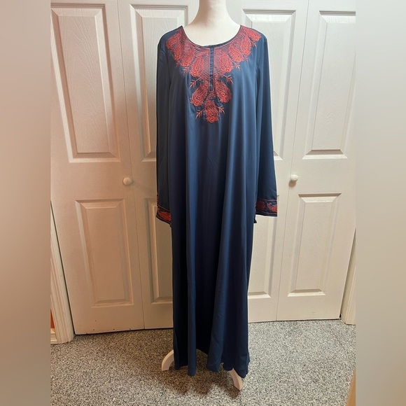 Embroidery Abaya Dress size L8/10 - Picture 8 of 11